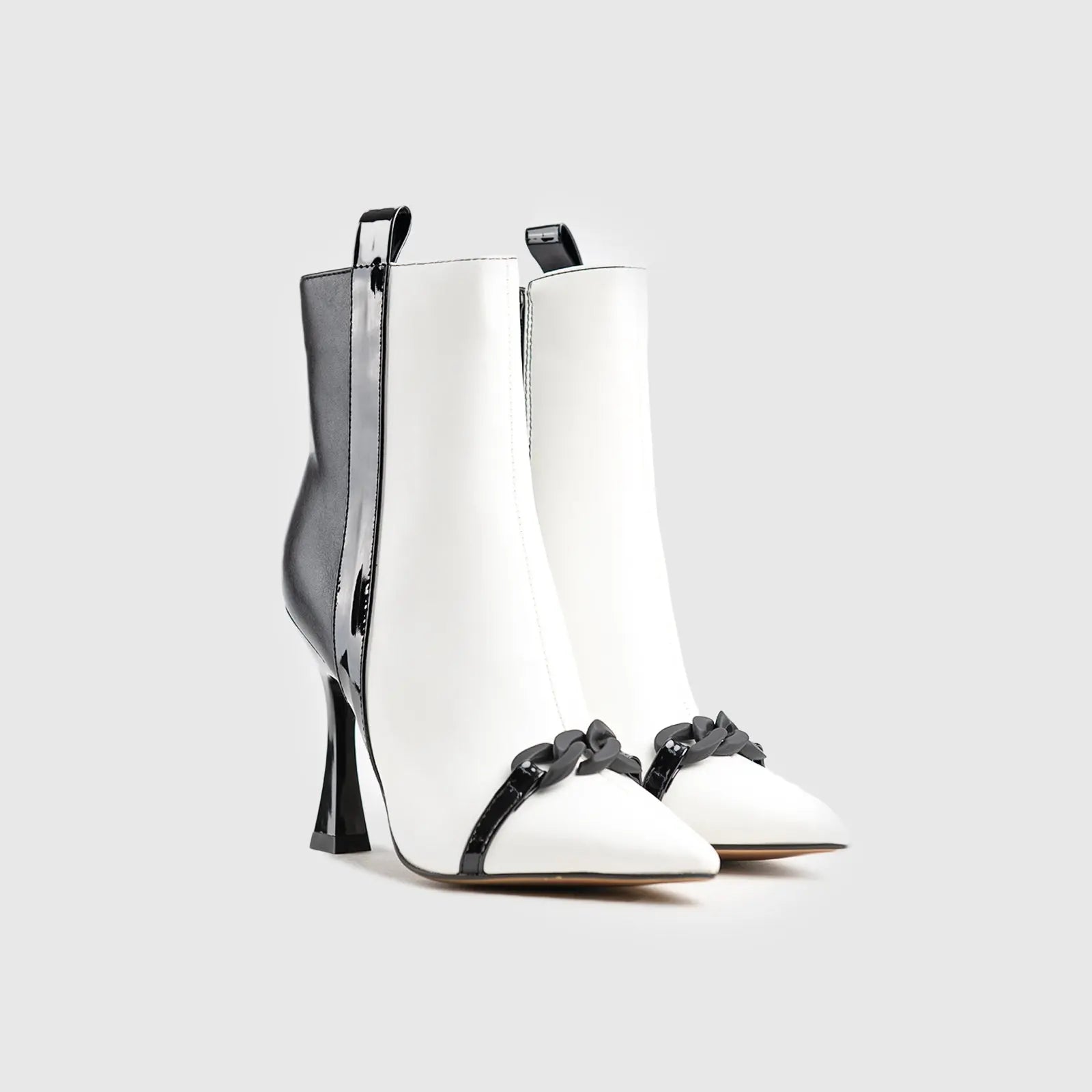 Dress Ankle Boots Black/White Car019