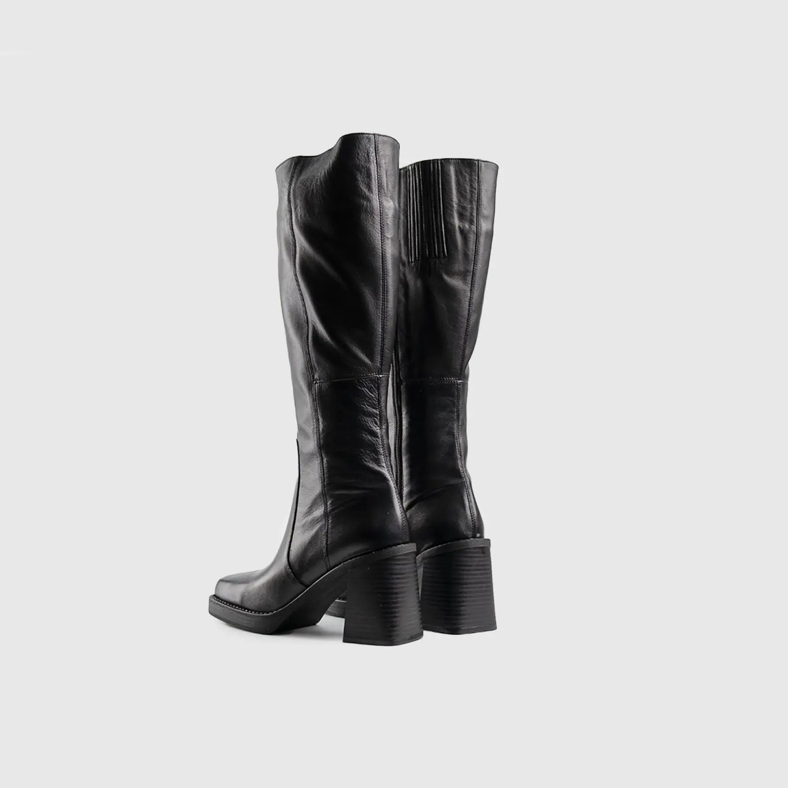 Leather Boots Black 11528