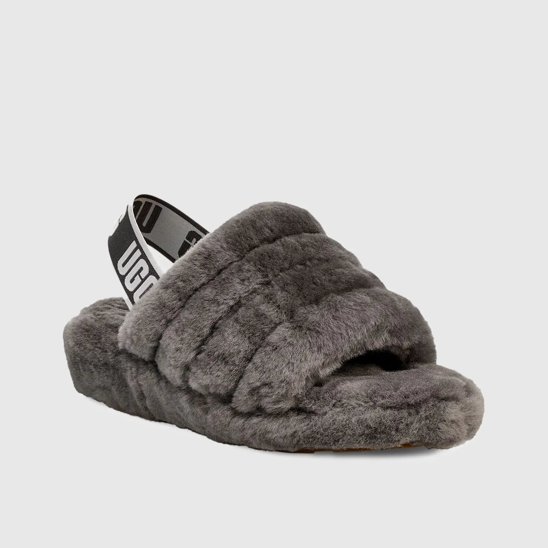 Ugg Fluff Yeah Slide Natural Charcoal 1095119