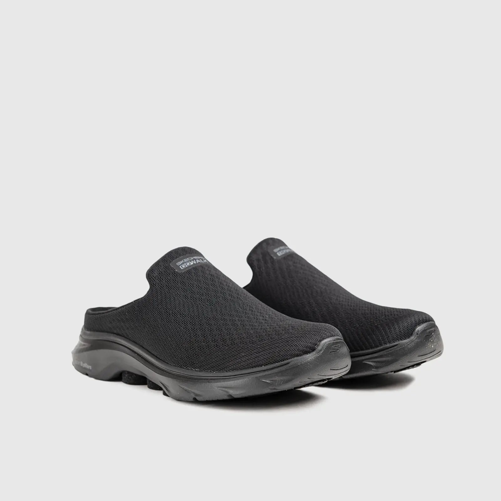 Go Walk 7 Open Back Slip Ons Black 125224