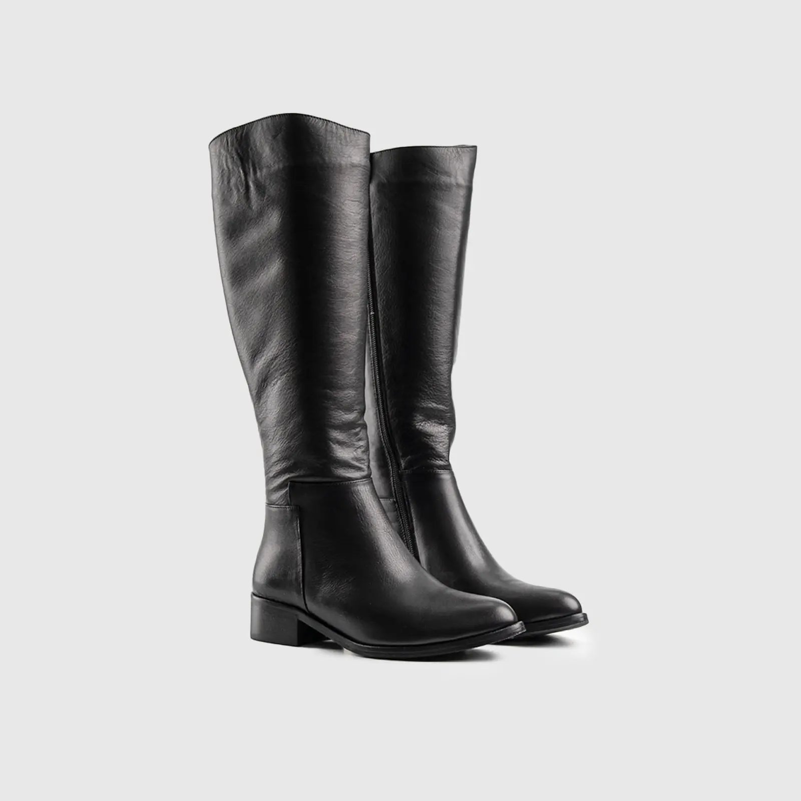 Leather Boots Black 9713