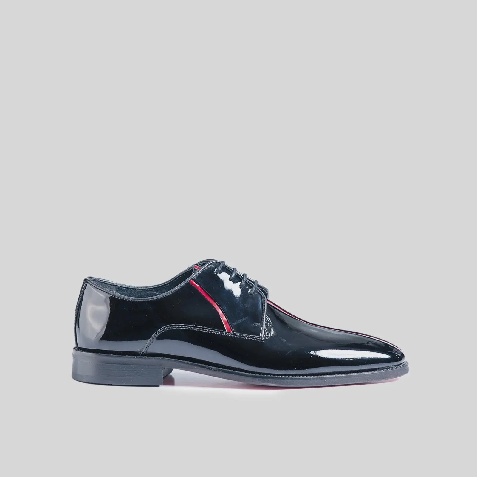 Dress Oxfords 2-690 Black Patent-Red