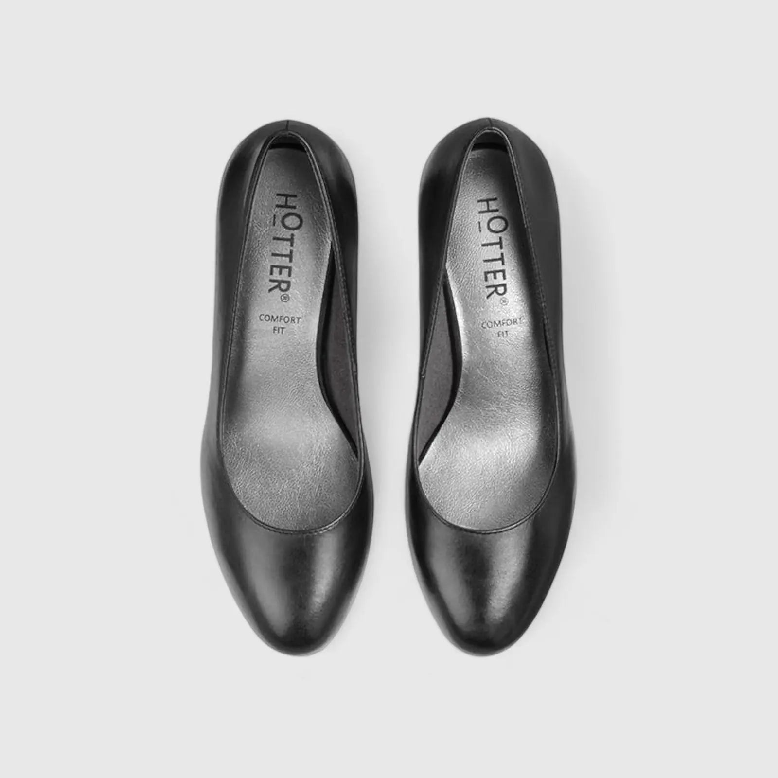 Rumba Comfort Heel Court Shoe Black