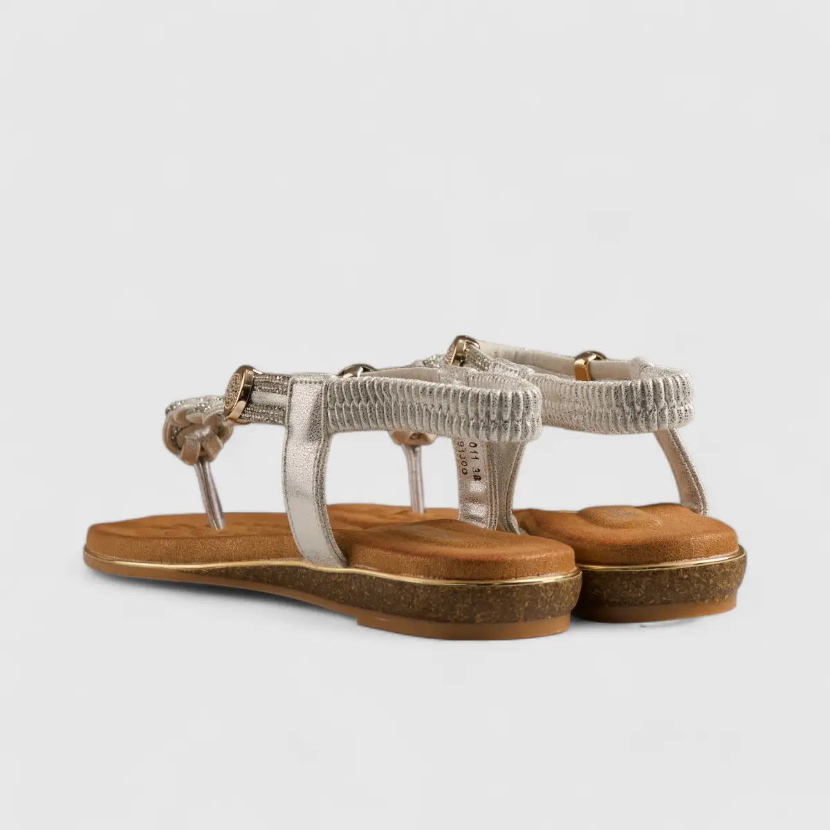 Bulbul Flat Bling Thong Sandal Silver HAR011