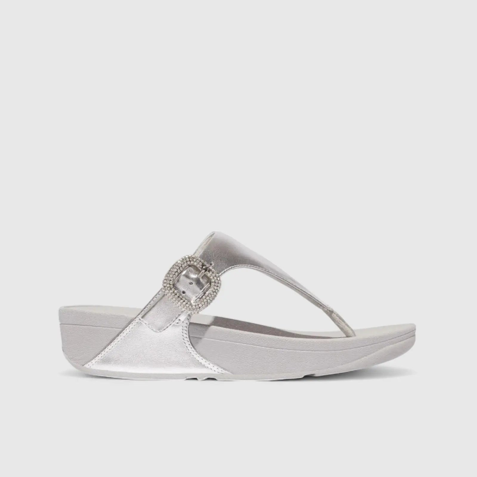 Fit Flops Lulu Crystal Buckle Silver IJ3-011