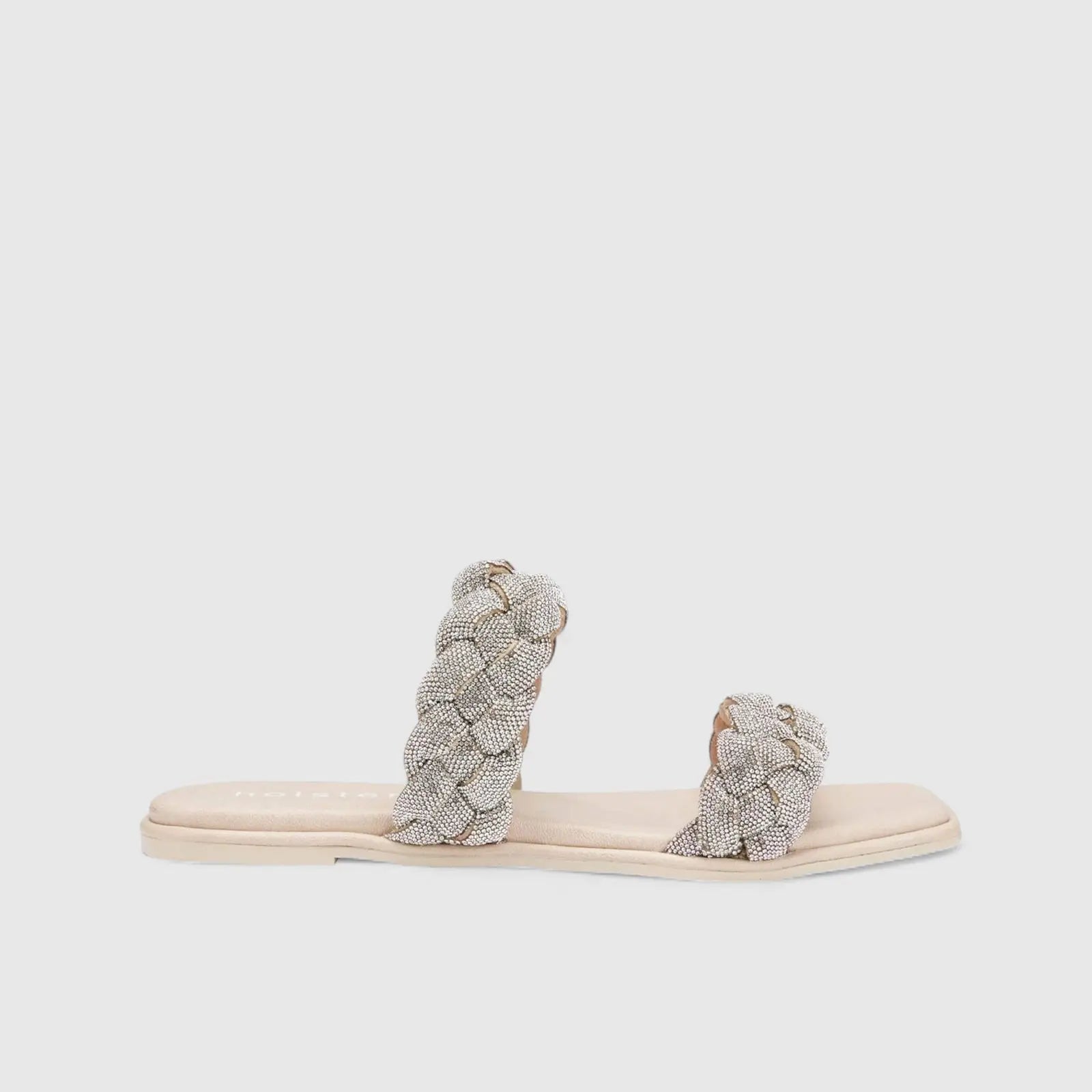 Holster Divinity Bling Slide Sandal Beige HST416