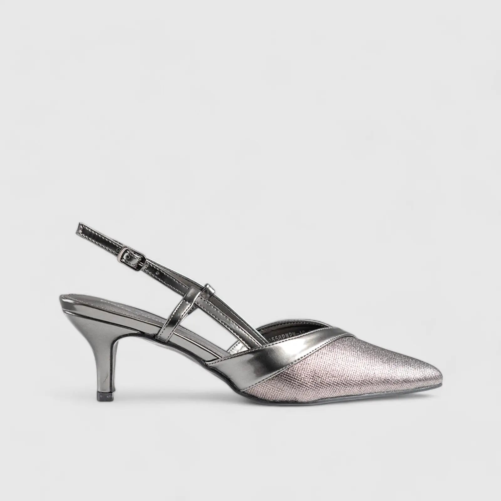 Slingback Court Shoe Pewter 10558