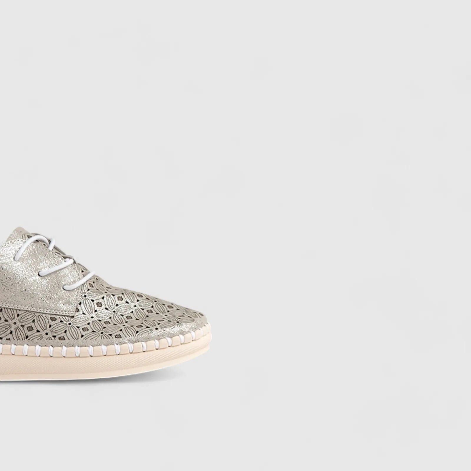 Serena Comfort Casual Oxfords Silver 01366