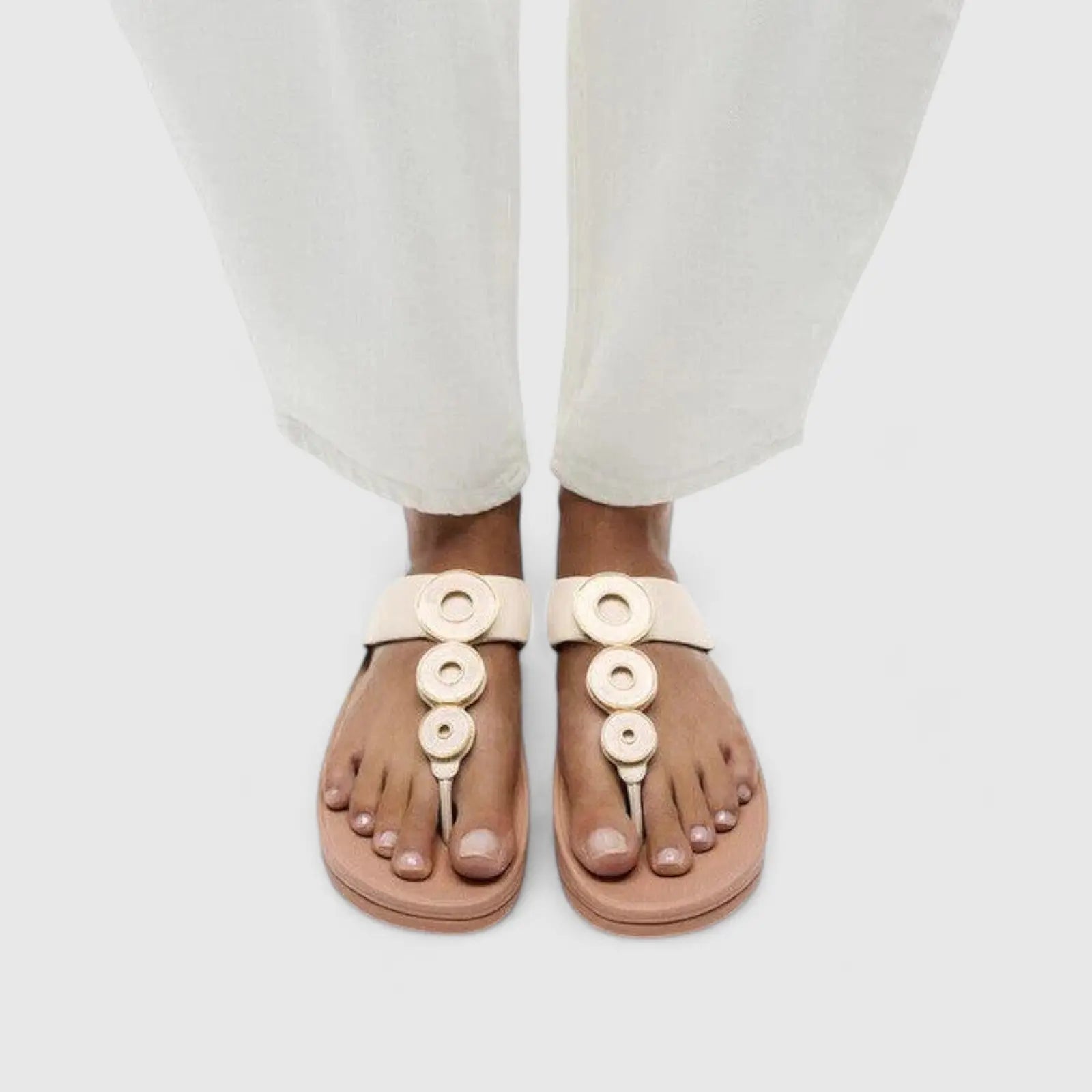 Fit Flops Fino Resin Hoop Beige  IB8-A99