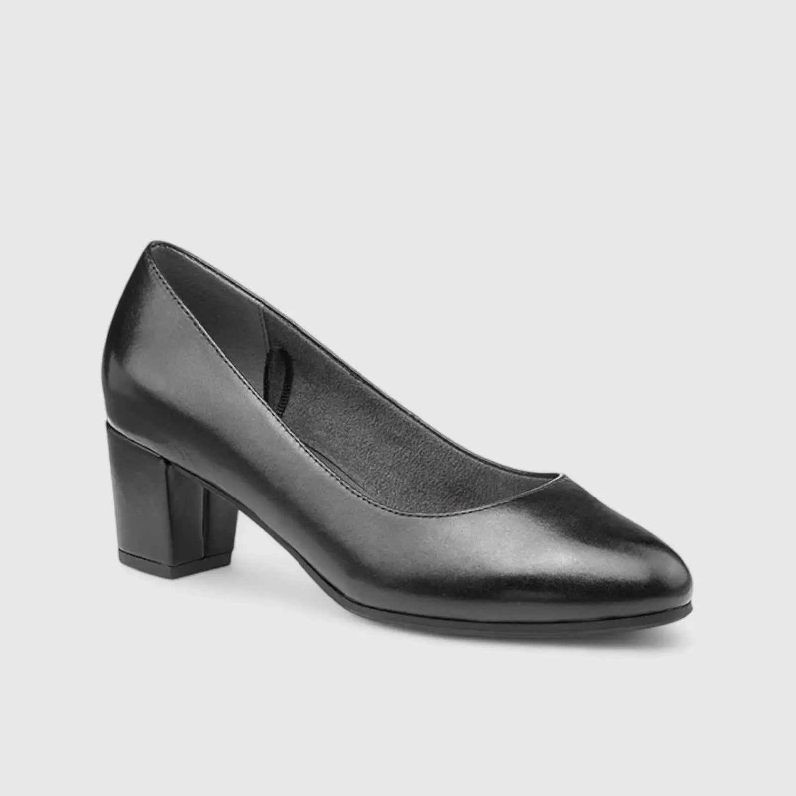Rumba Comfort Heel Court Shoe Black