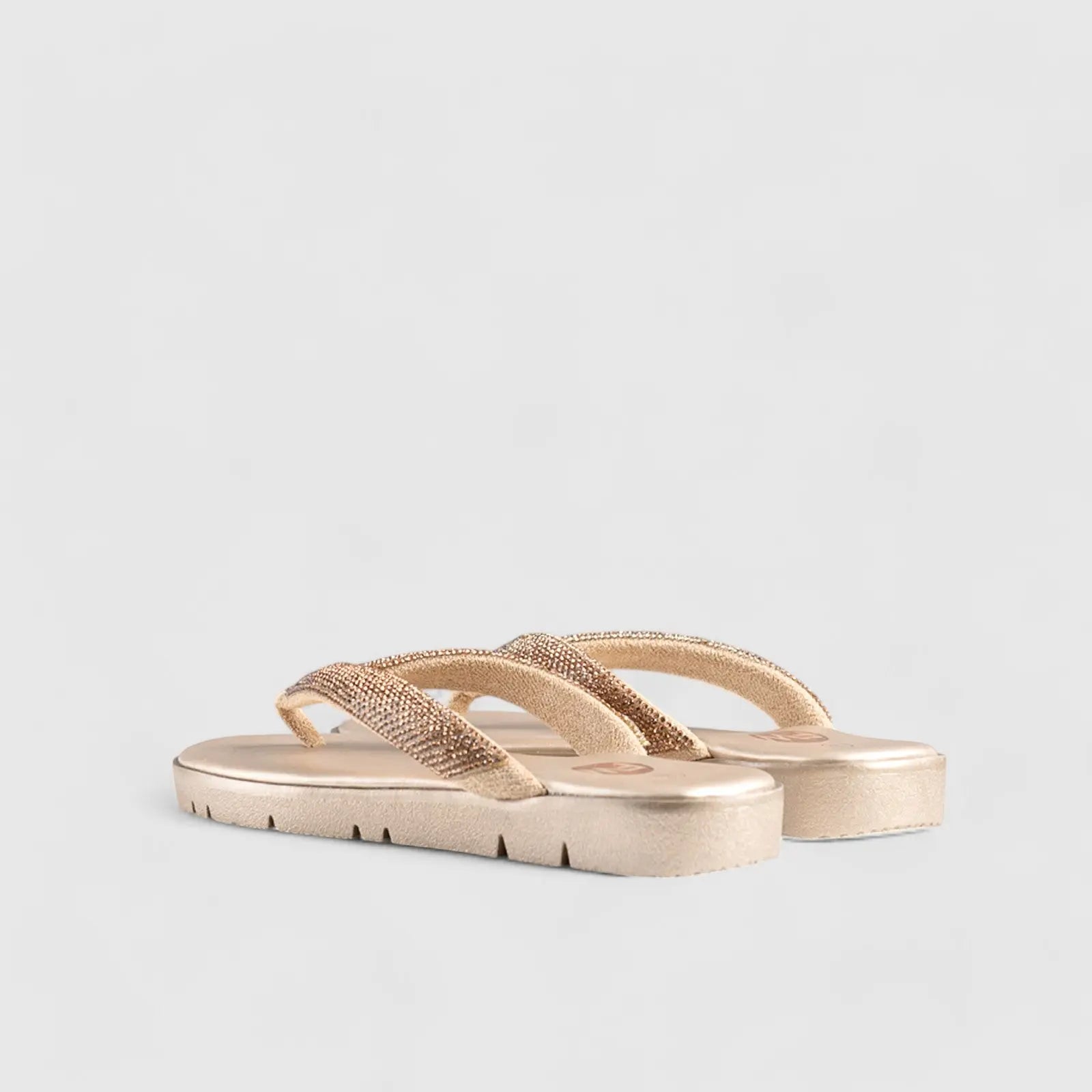 Flat Bling Sandal Gold 01639
