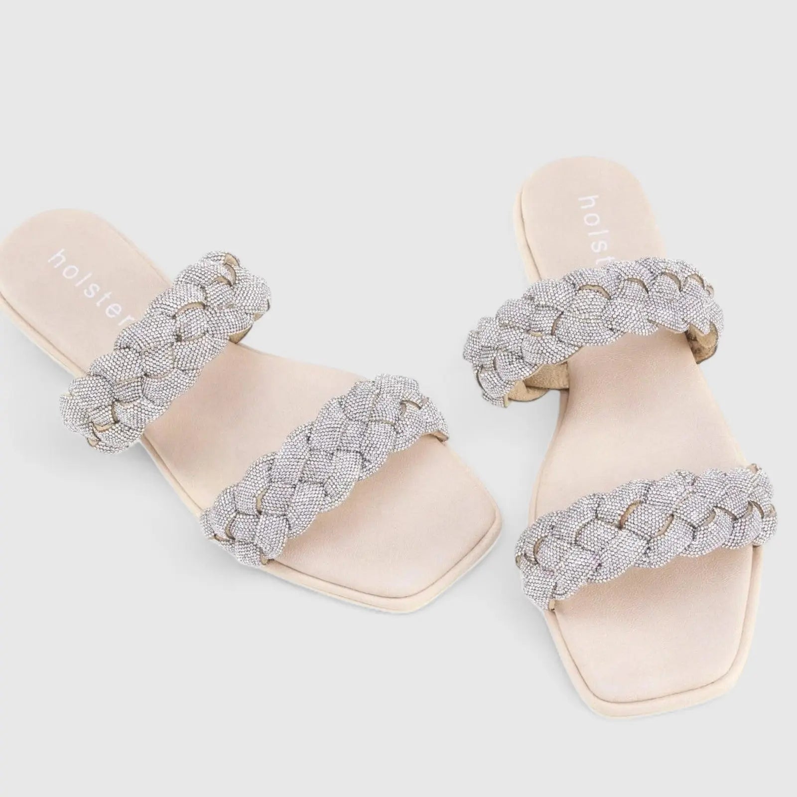 Holster Divinity Bling Slide Sandal Beige HST416