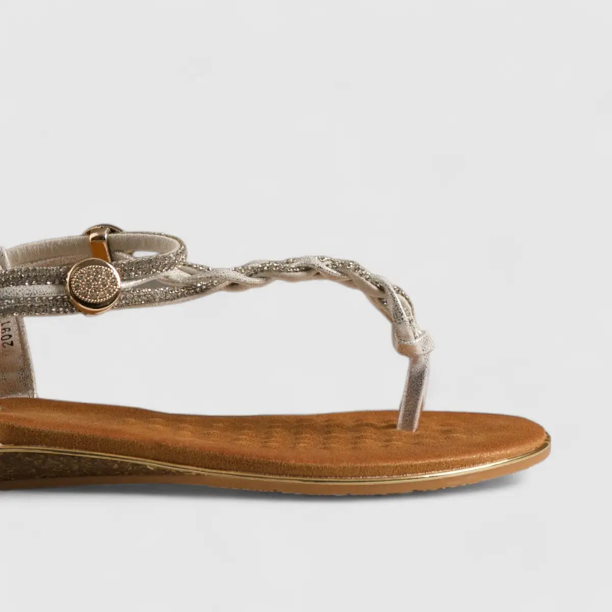 Bulbul Flat Bling Thong Sandal Silver HAR011