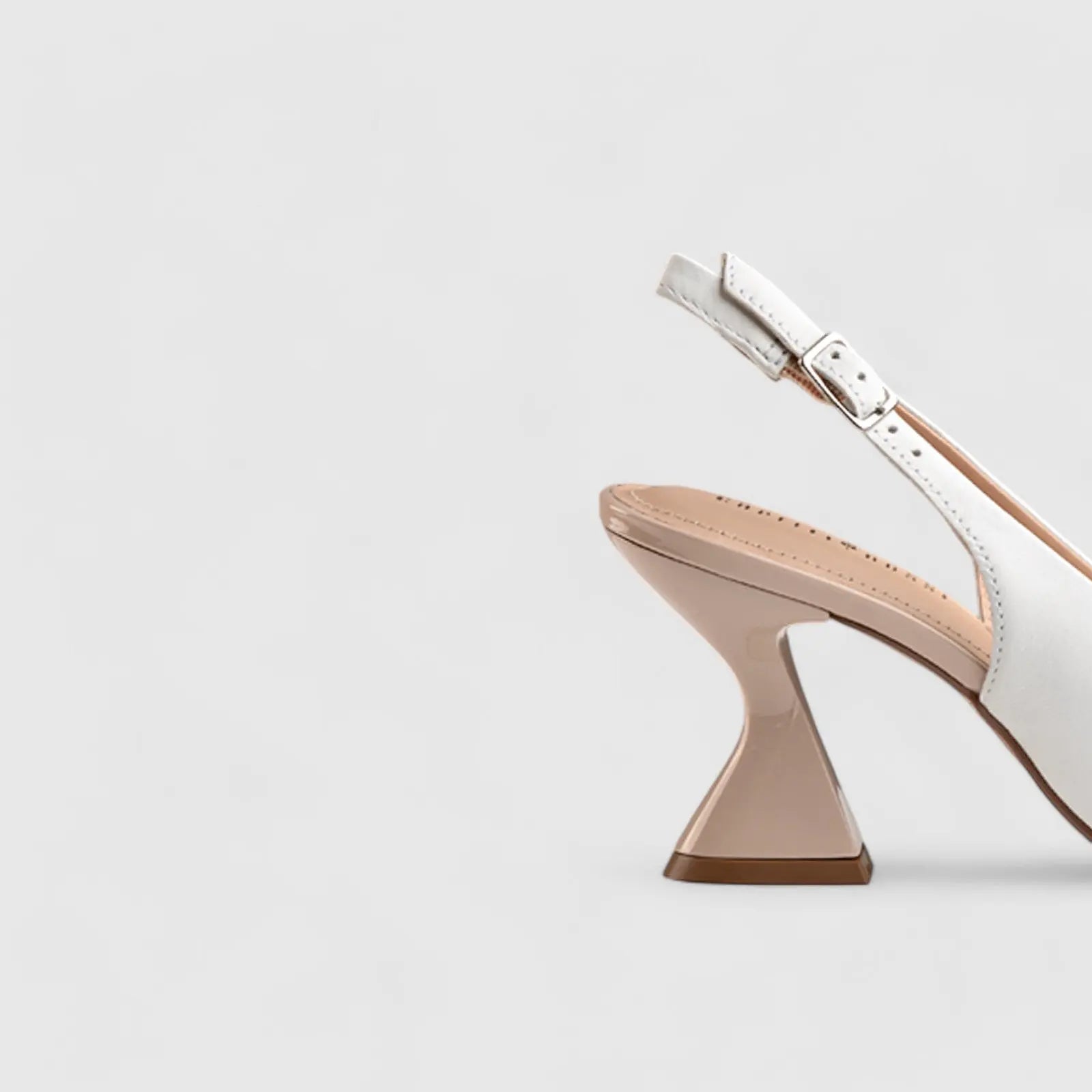 Dress Court Heel White/Beige 11190