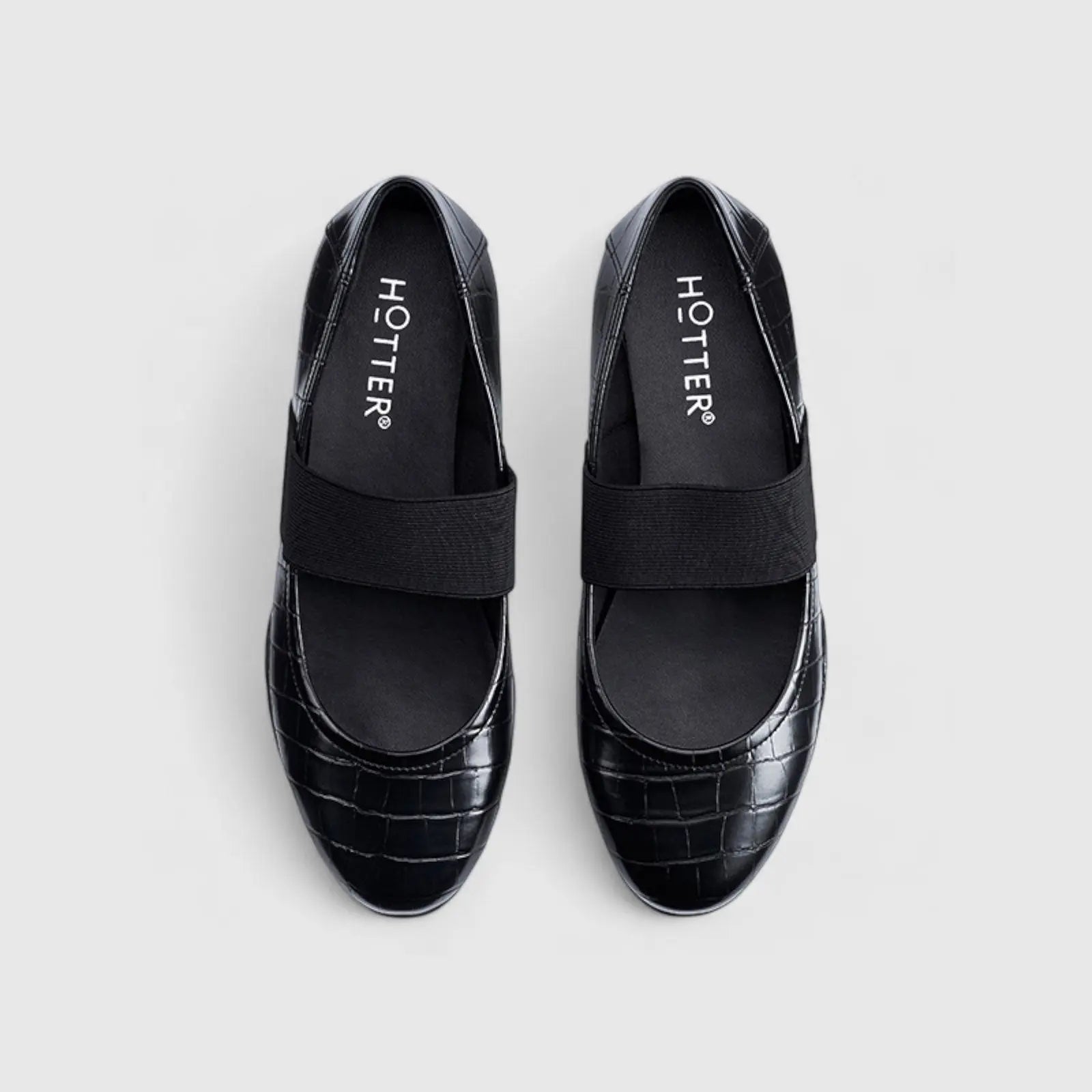 Indigo Comfort Leather Pump Black Croc
