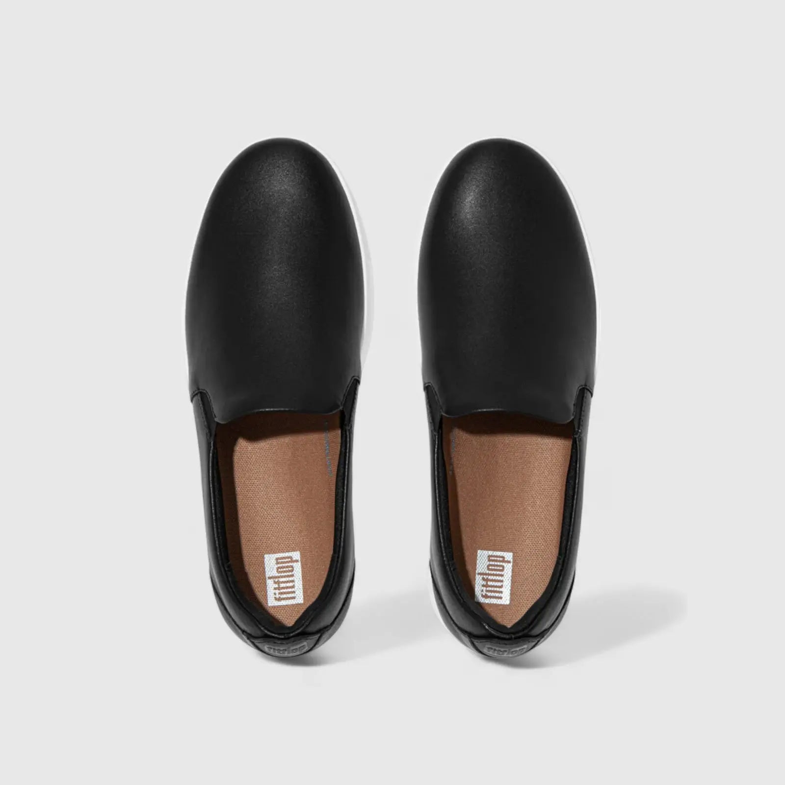 Fit Flops Rally Leather Slip On Skate Black FC7-001