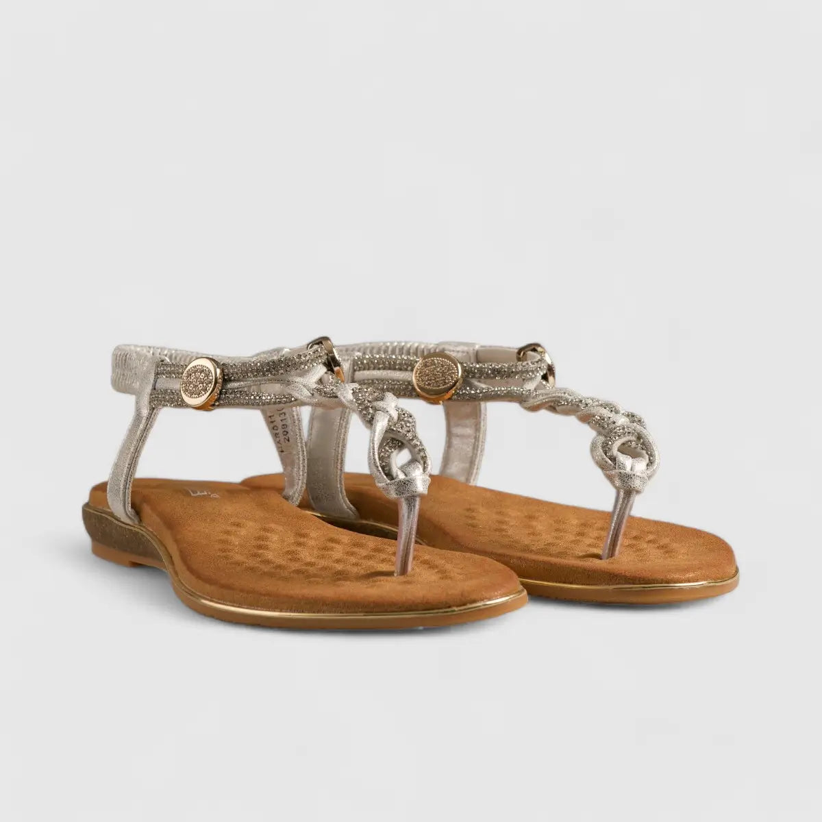 Bulbul Flat Bling Thong Sandal Silver HAR011