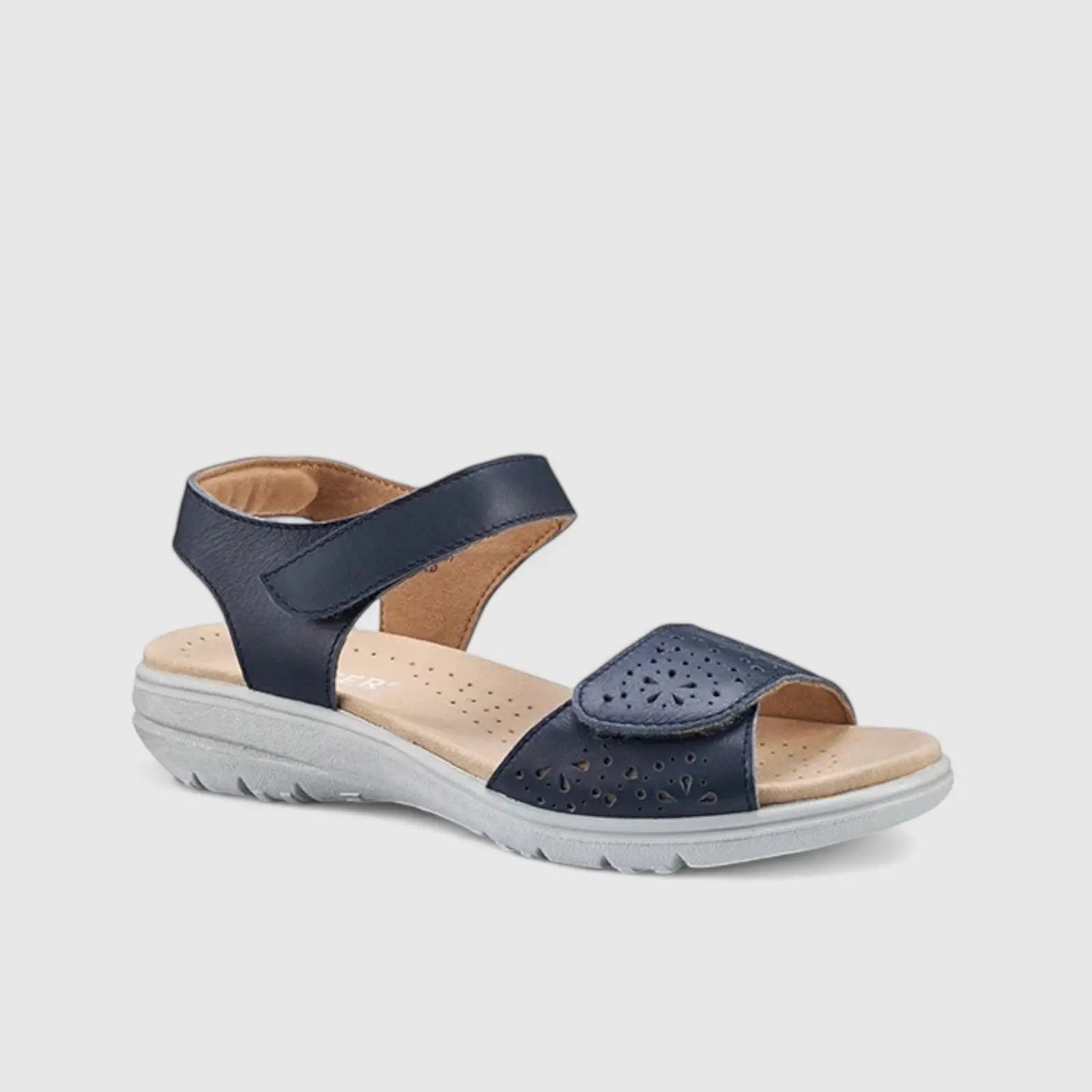 Leah Comfort Leather Sandal Denim