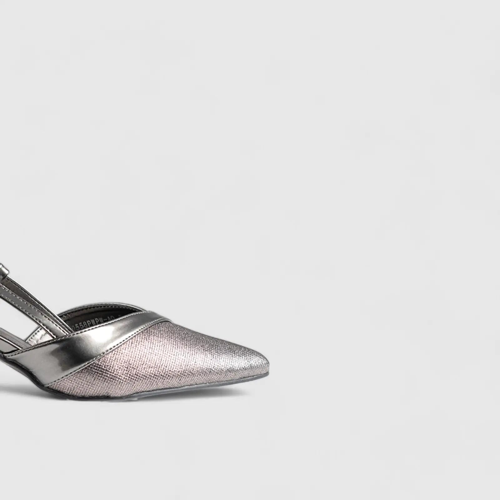 Slingback Court Shoe Pewter 10558