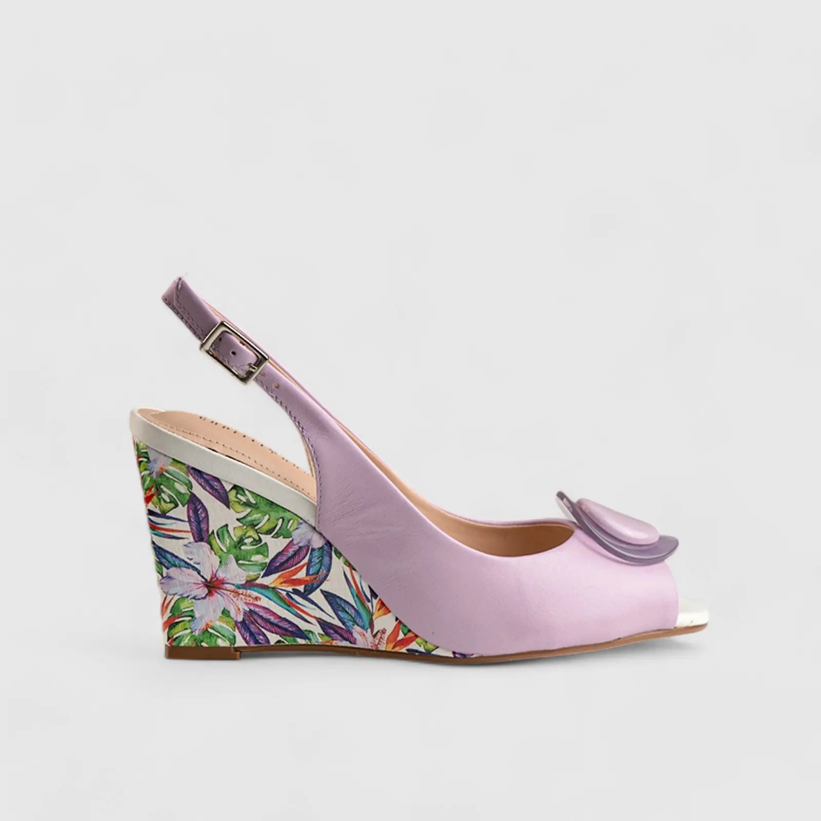 Comfort Wedge Sandal Purple 11232