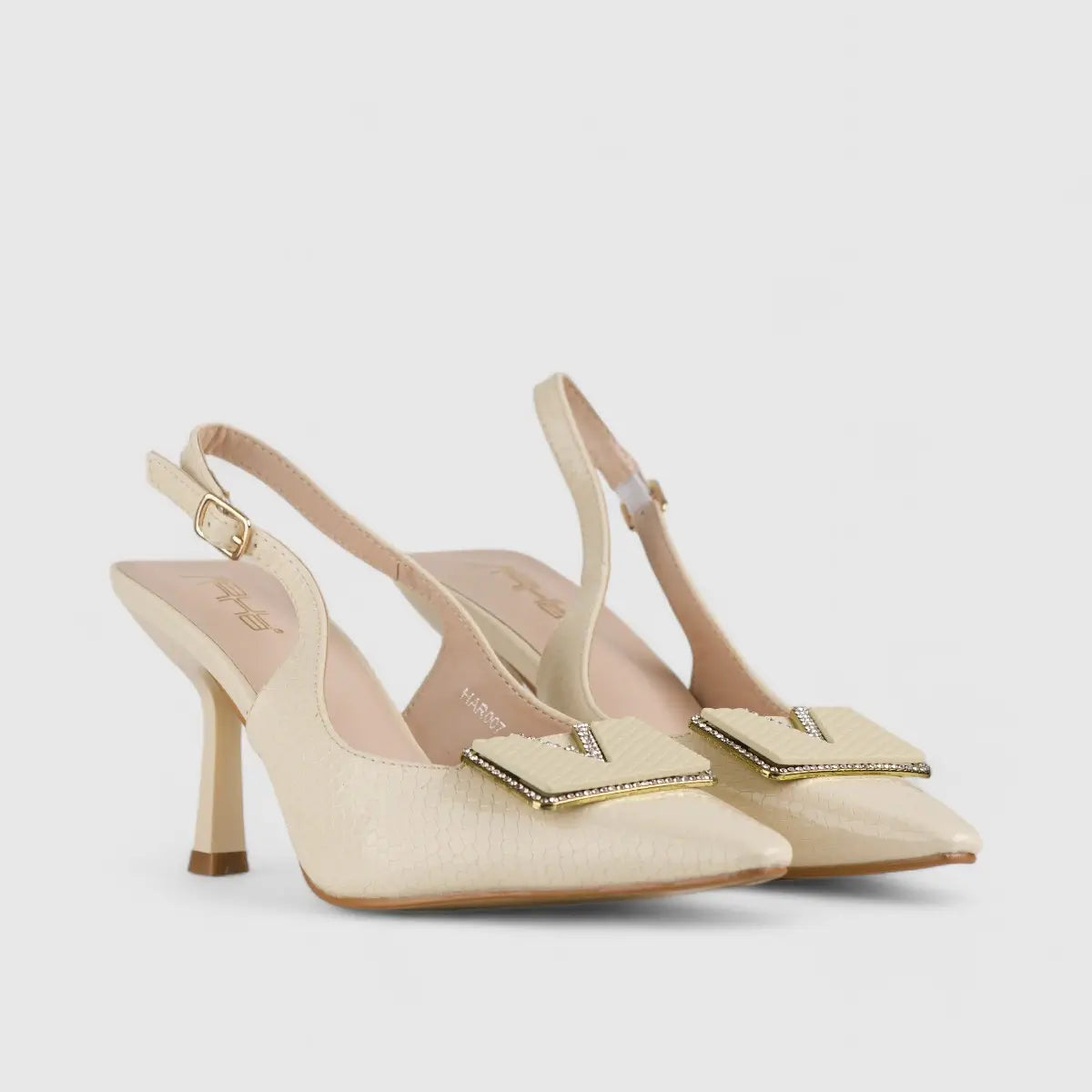 Bulbul Dress Slingback Heel Court Beige HAR007