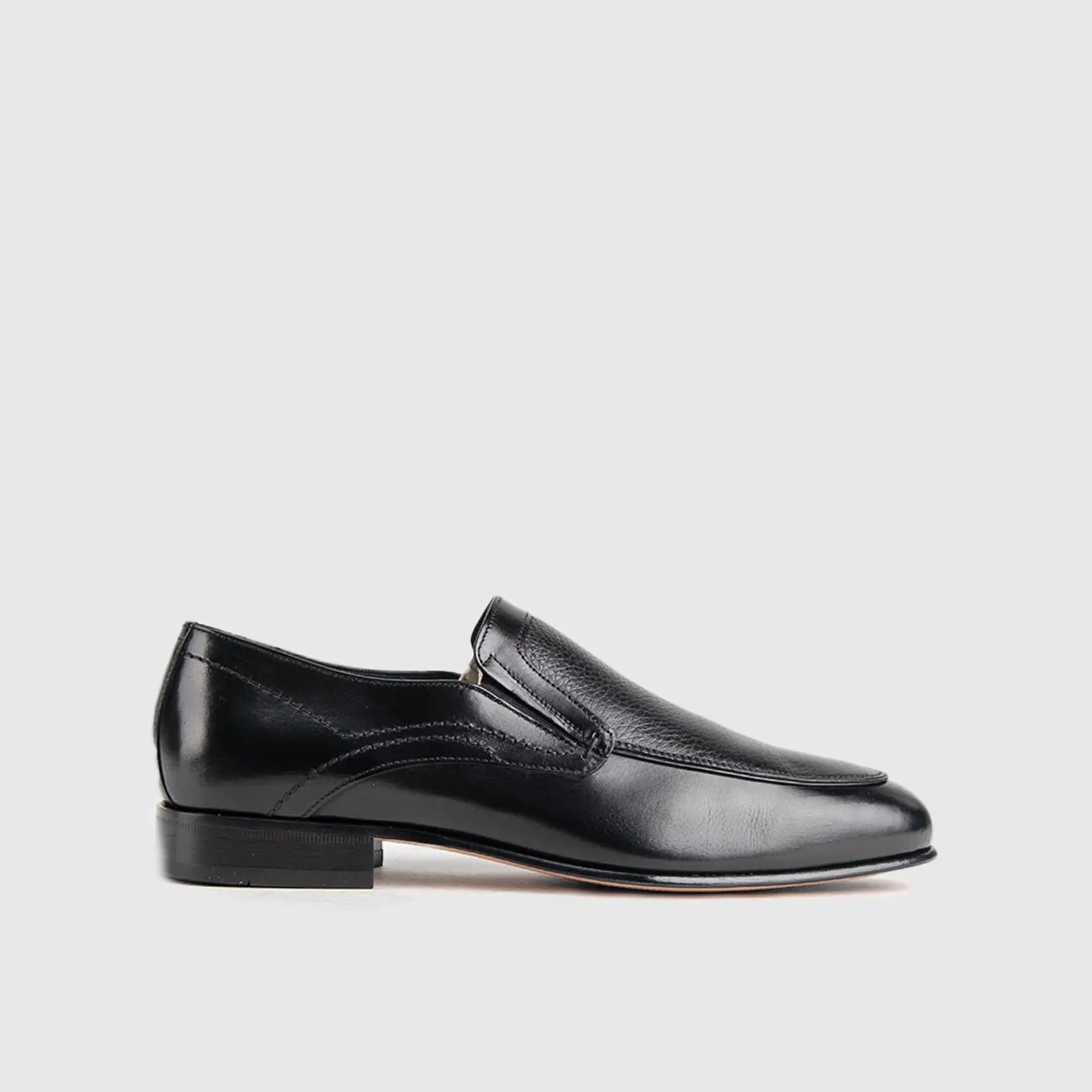 Dress Comfort Slip Ons 6934 Black Deer Skin