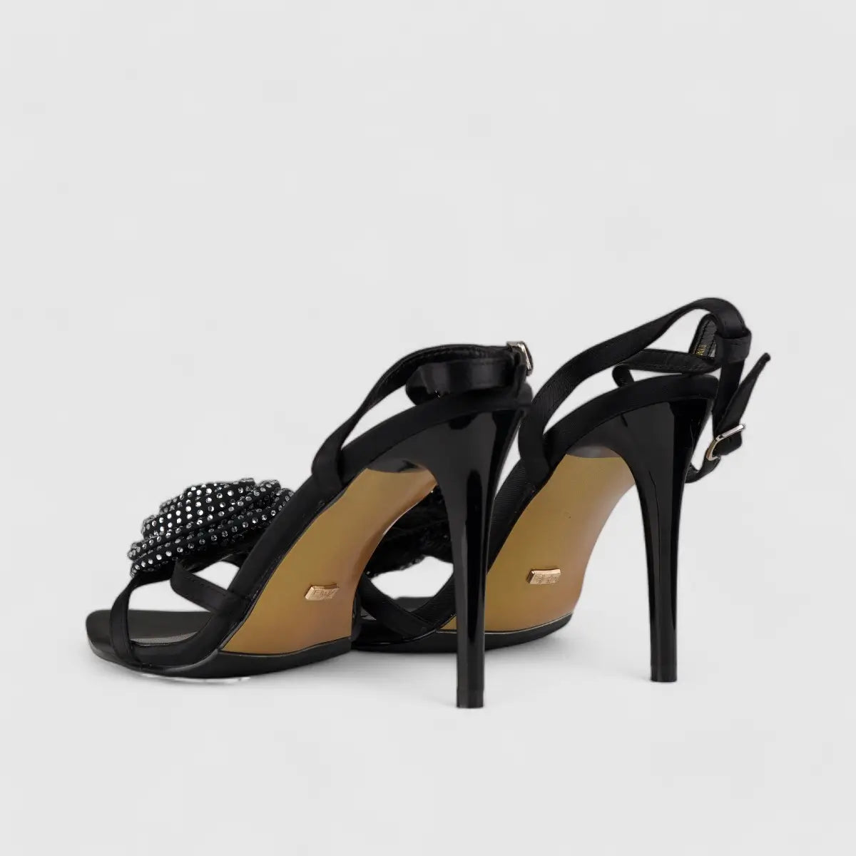 Bulbul Stiletto Heel Sandal Black CAR5030