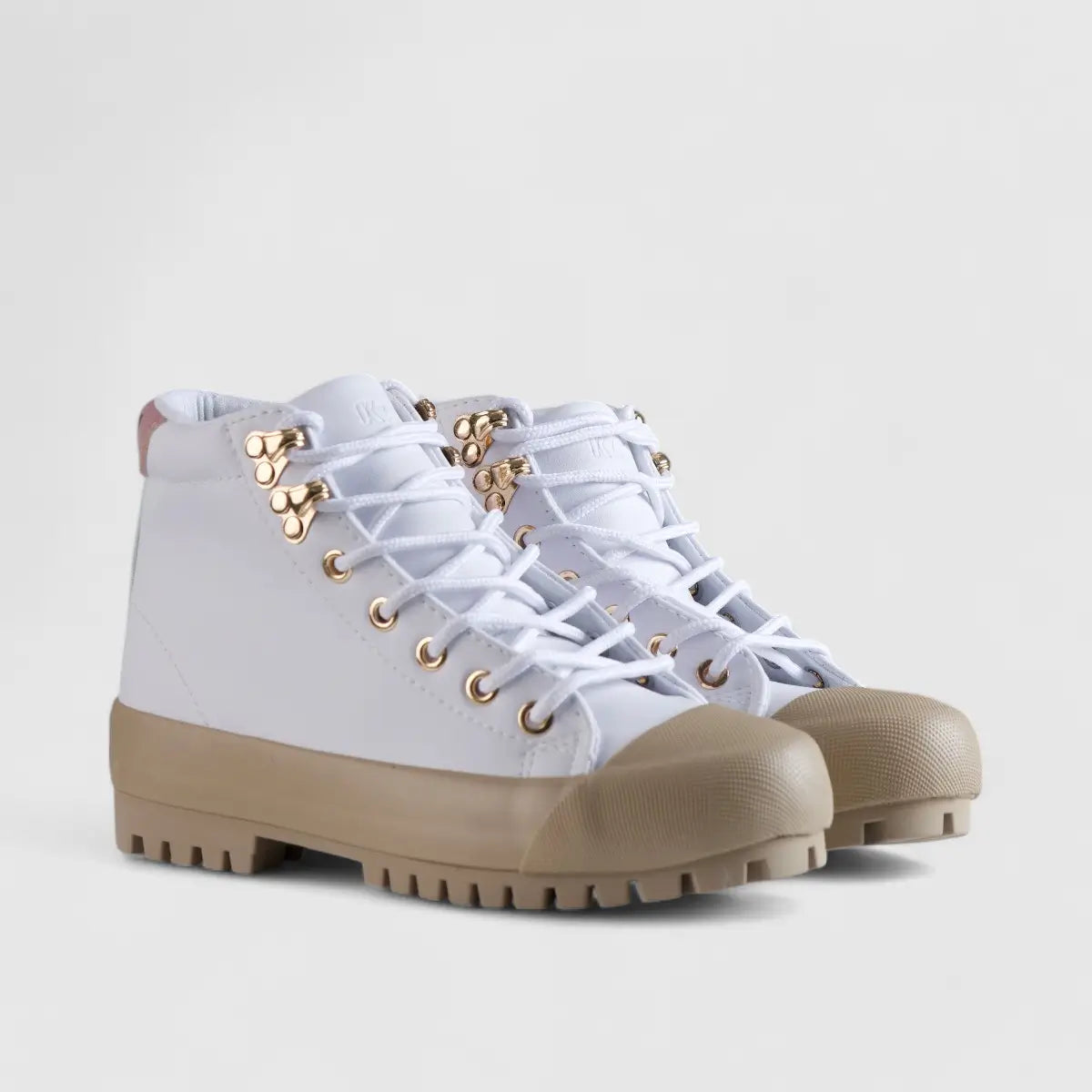 Caprio 2 Tone Statement Sneaker Boots White