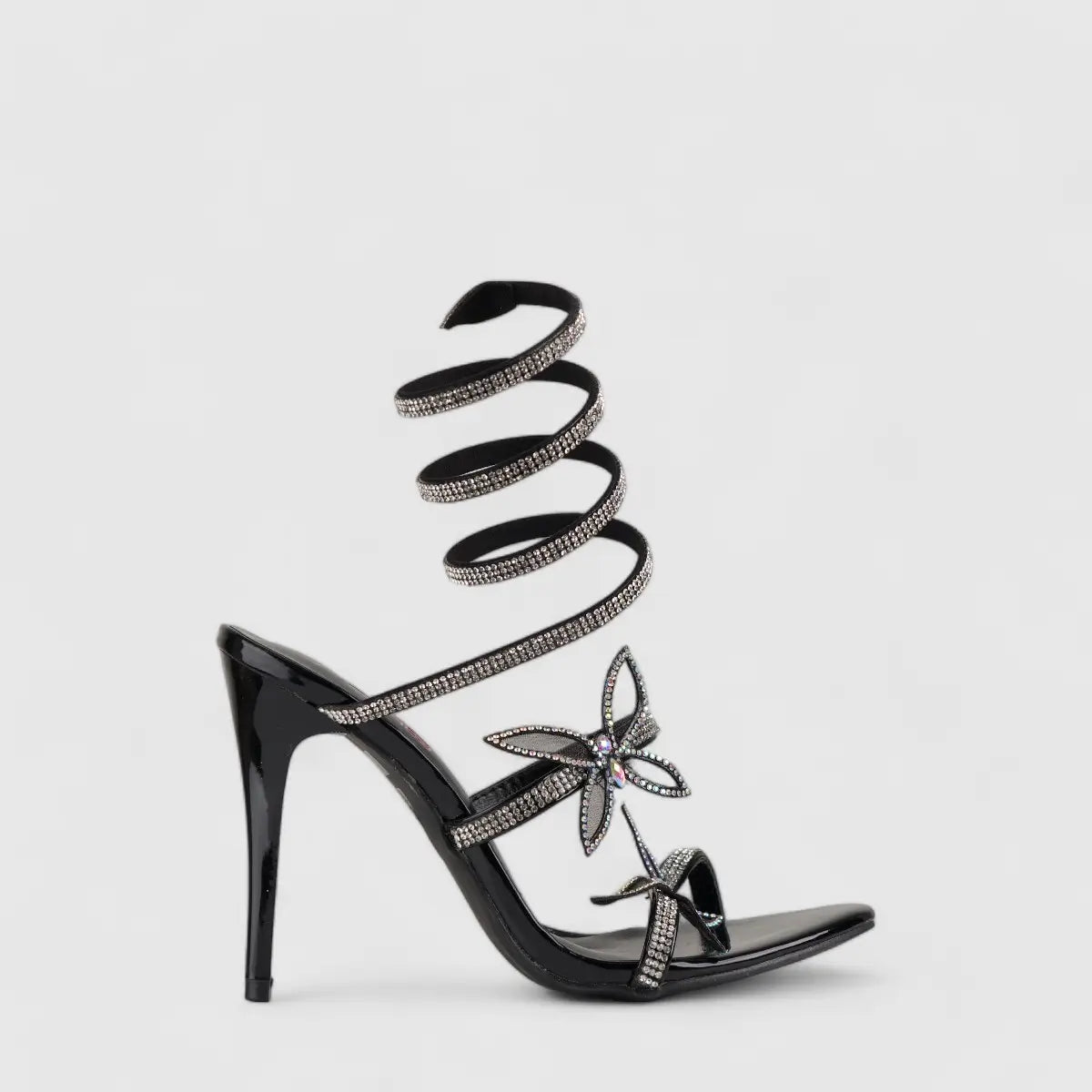 Bulbul Stiletto Heel Sandal Black  LU007