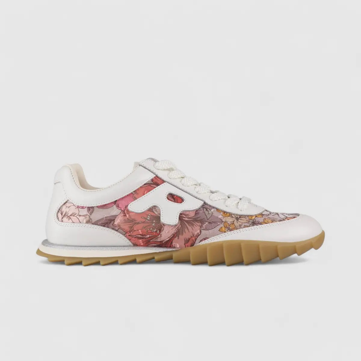 Morbido Ladies Leather Statement Sneakers White 1236-1