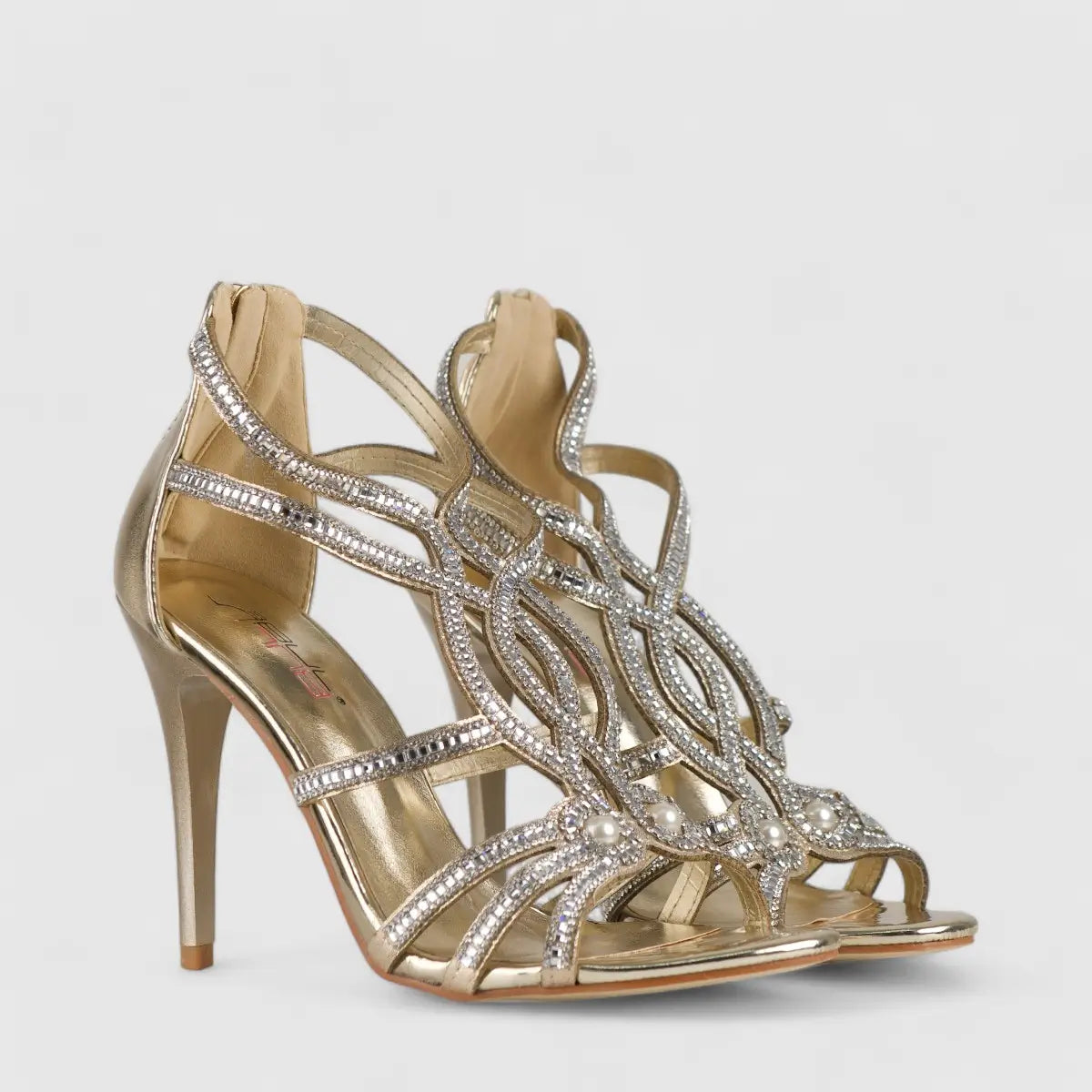 Bulbul Stiletto Heel Sandal Gold LU009