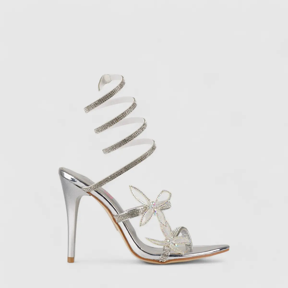 Bulbul Stiletto Heel Sandal Silver LU007