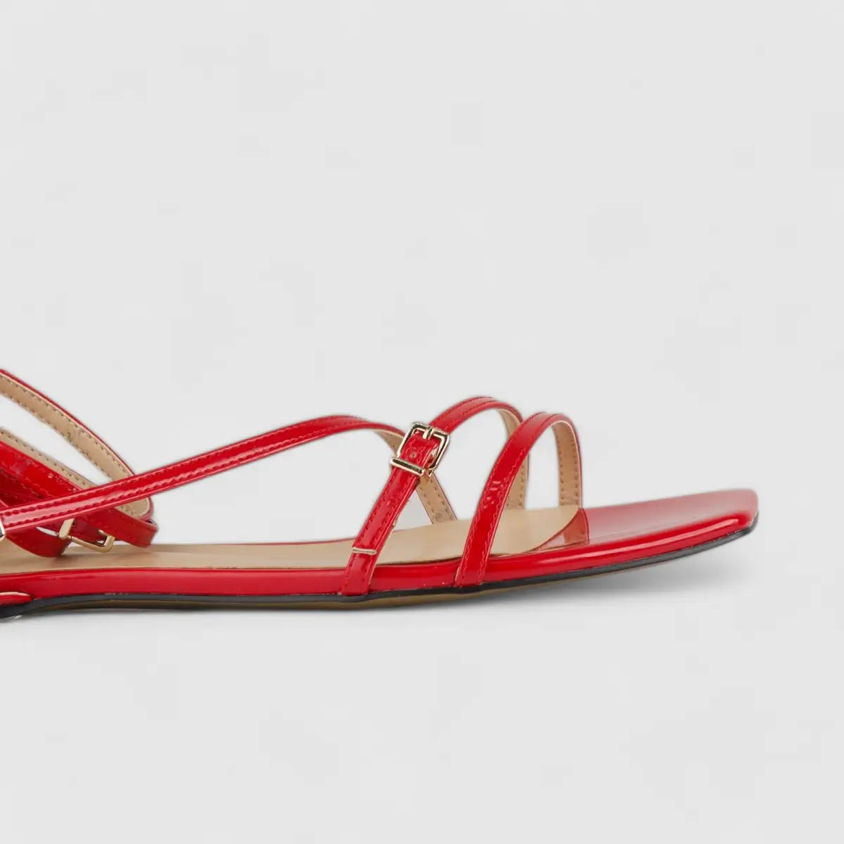 Bulbul Flat Sandal Red Car5003
