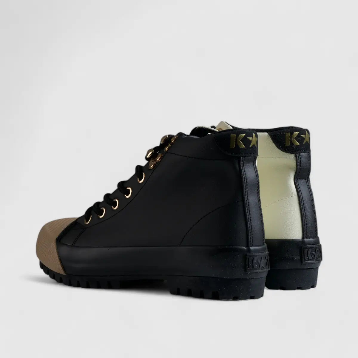 Caprio 2 Tone Statement Sneaker Boots Beige/Camel