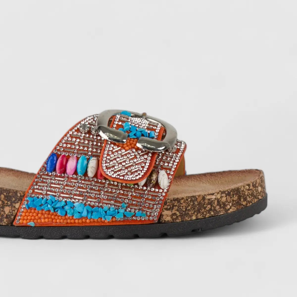 Bulbul Flat Bling Sandal Orange LU013