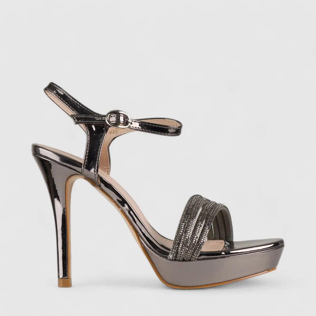 Bulbul Dress Evening High Heel Sandals Pewter HAR004
