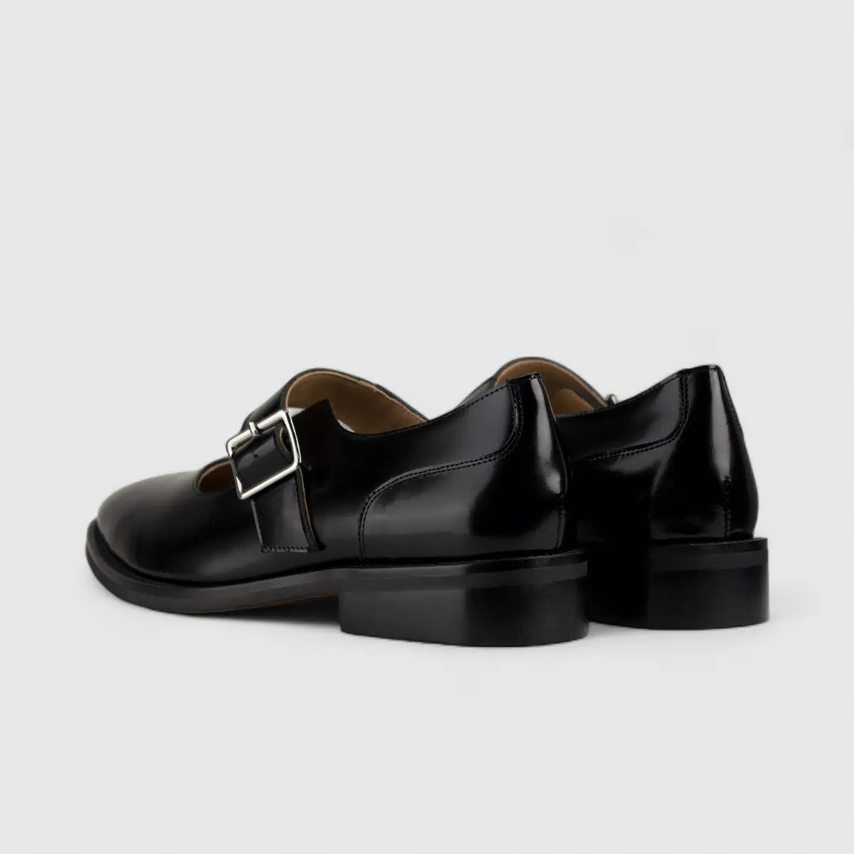 Morbido Leather Moc Pump Loafer Black NSH500-15