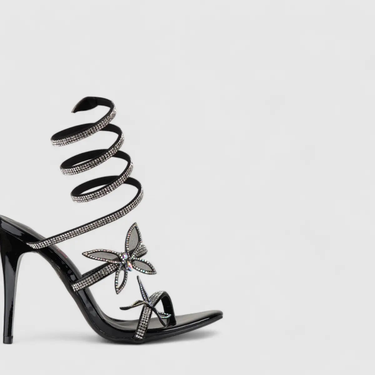 Bulbul Stiletto Heel Sandal Black  LU007