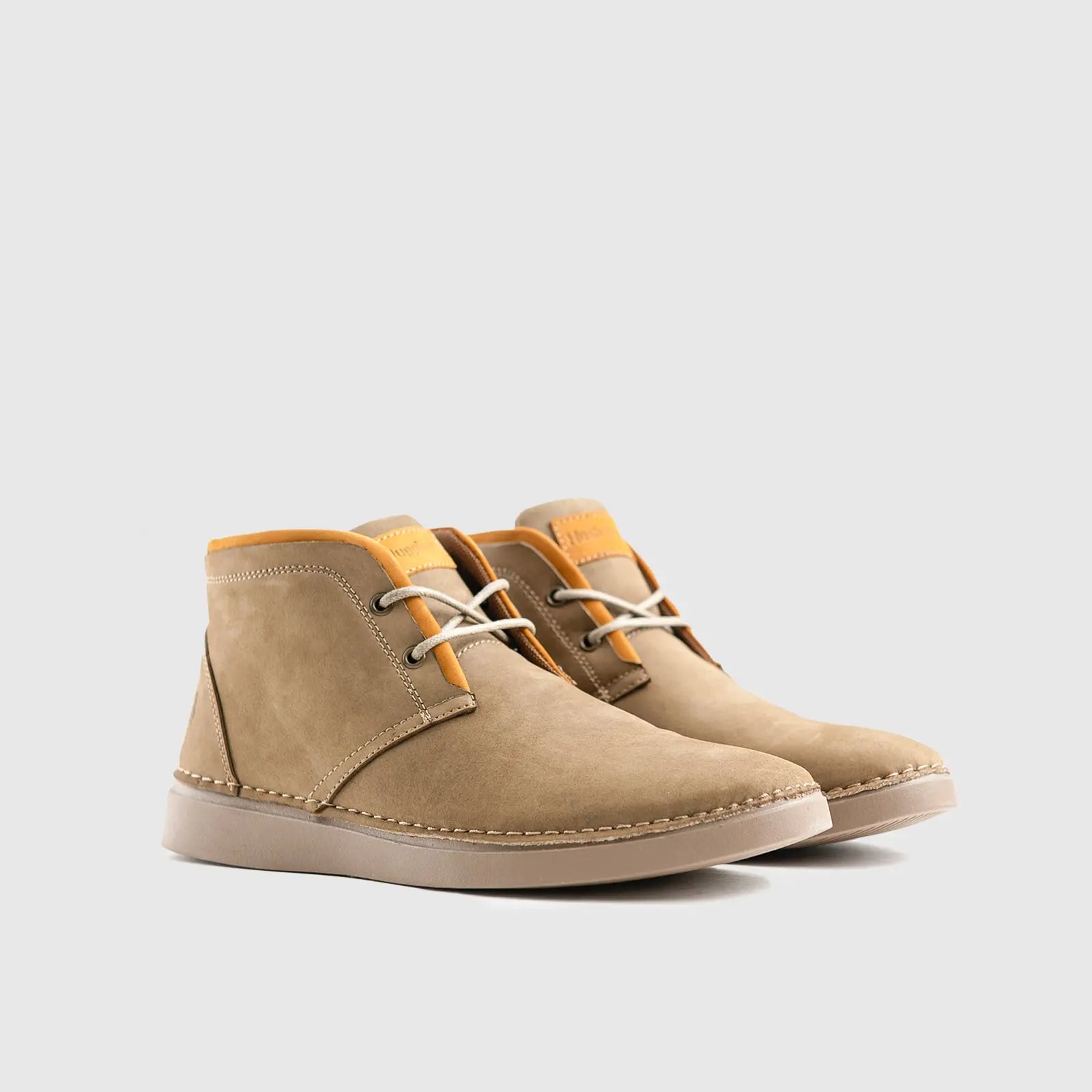 Rocko Casual Chukka Oxfords Beige 00829