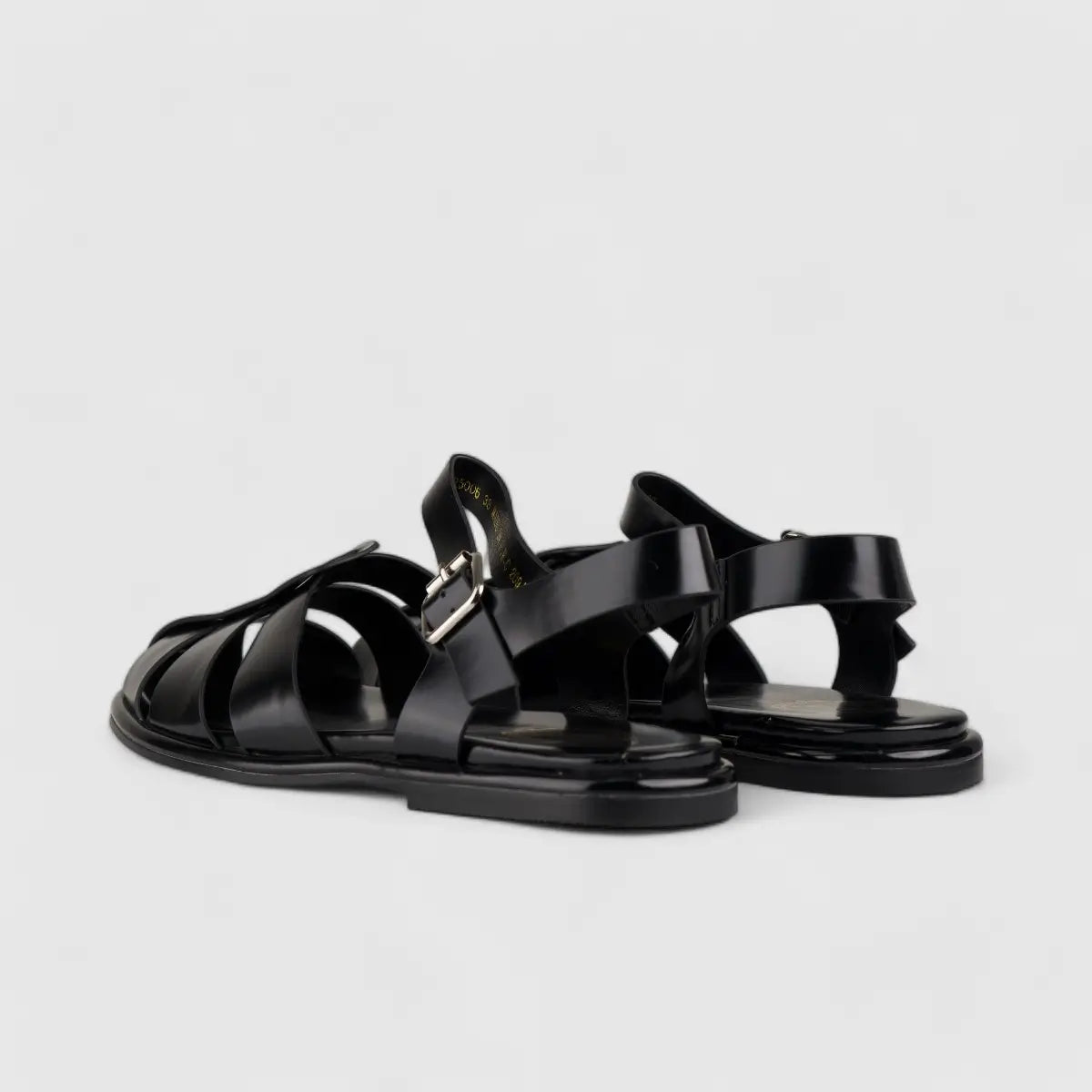 Bulbul Flat Sandal Black Car5006