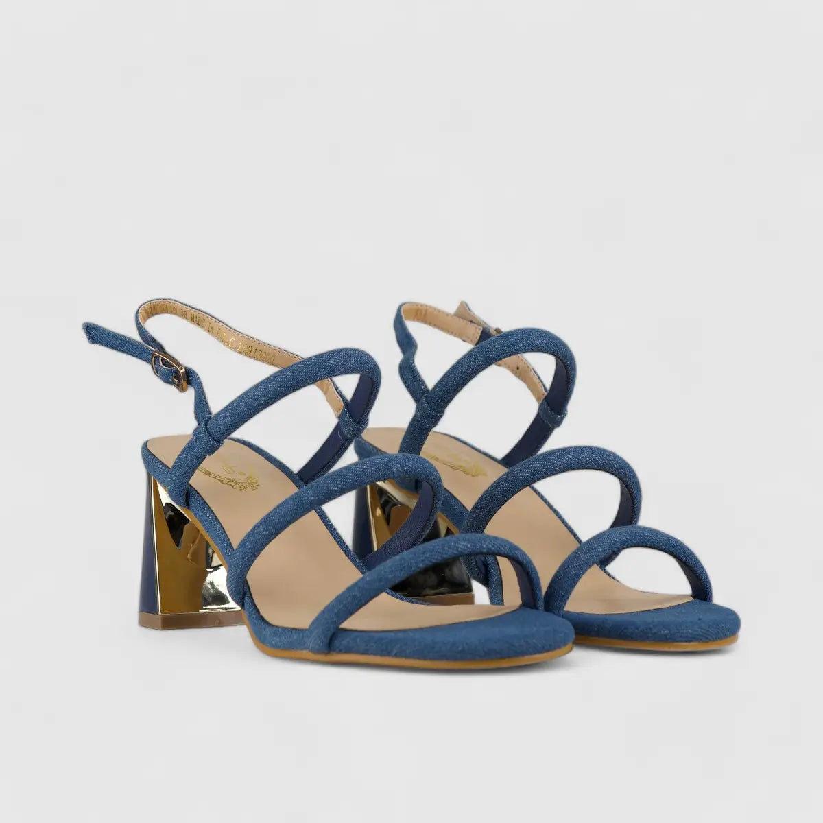 Bulbul Block Heel Sandal Blue CAR5018