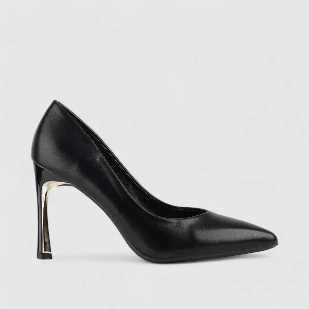 Bulbul Stiletto  Court Shoe Black LI006