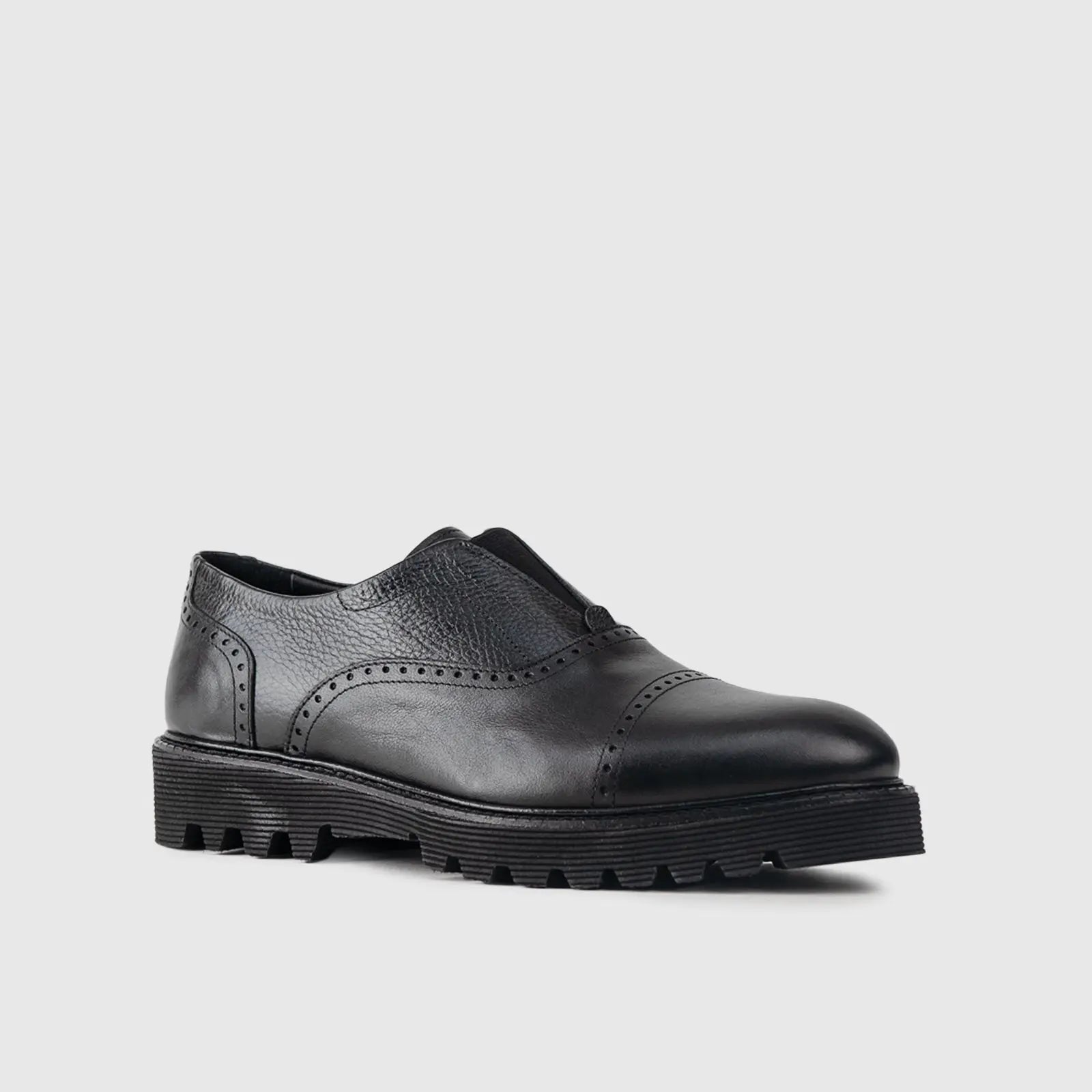 Chunky Sole Dress Loafers 318 Black