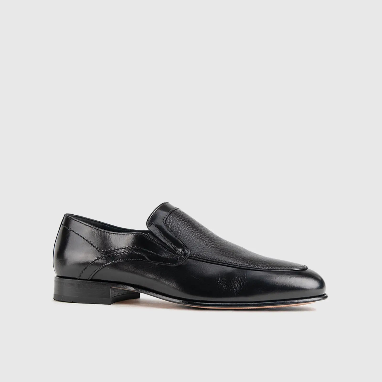 Dress Comfort Slip Ons 6934 Black Deer Skin