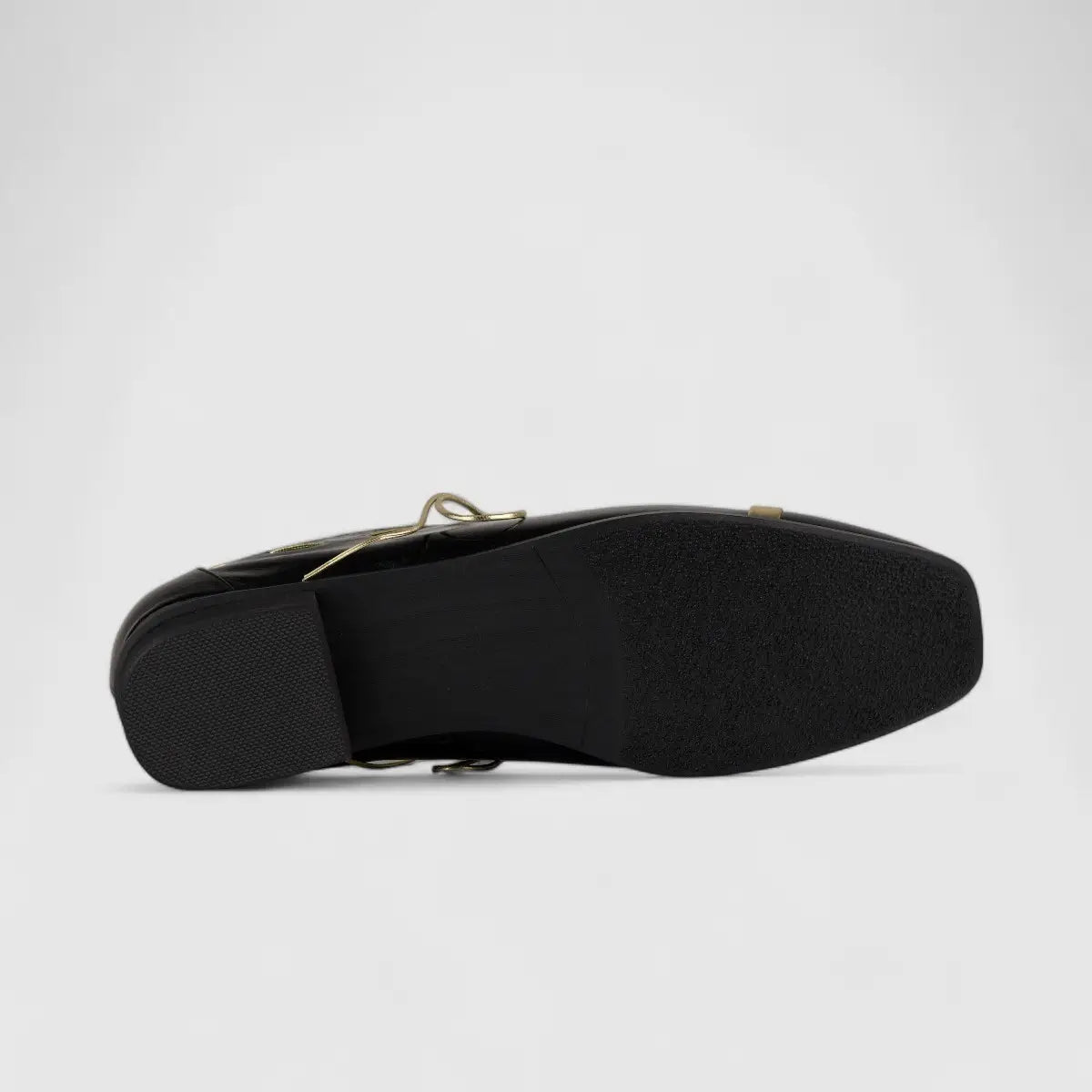 Morbido Leather Moc Pump Loafer Black HDS5-1