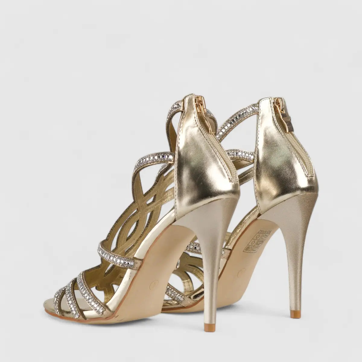 Bulbul Stiletto Heel Sandal Gold LU009