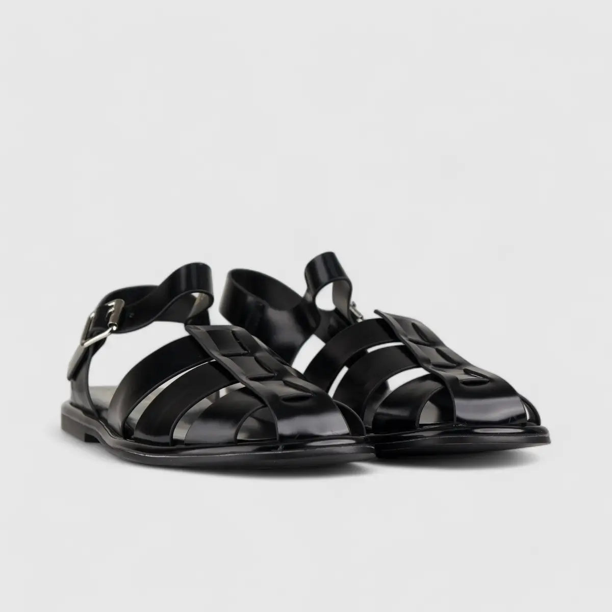 Bulbul Flat Sandal Black Car5006