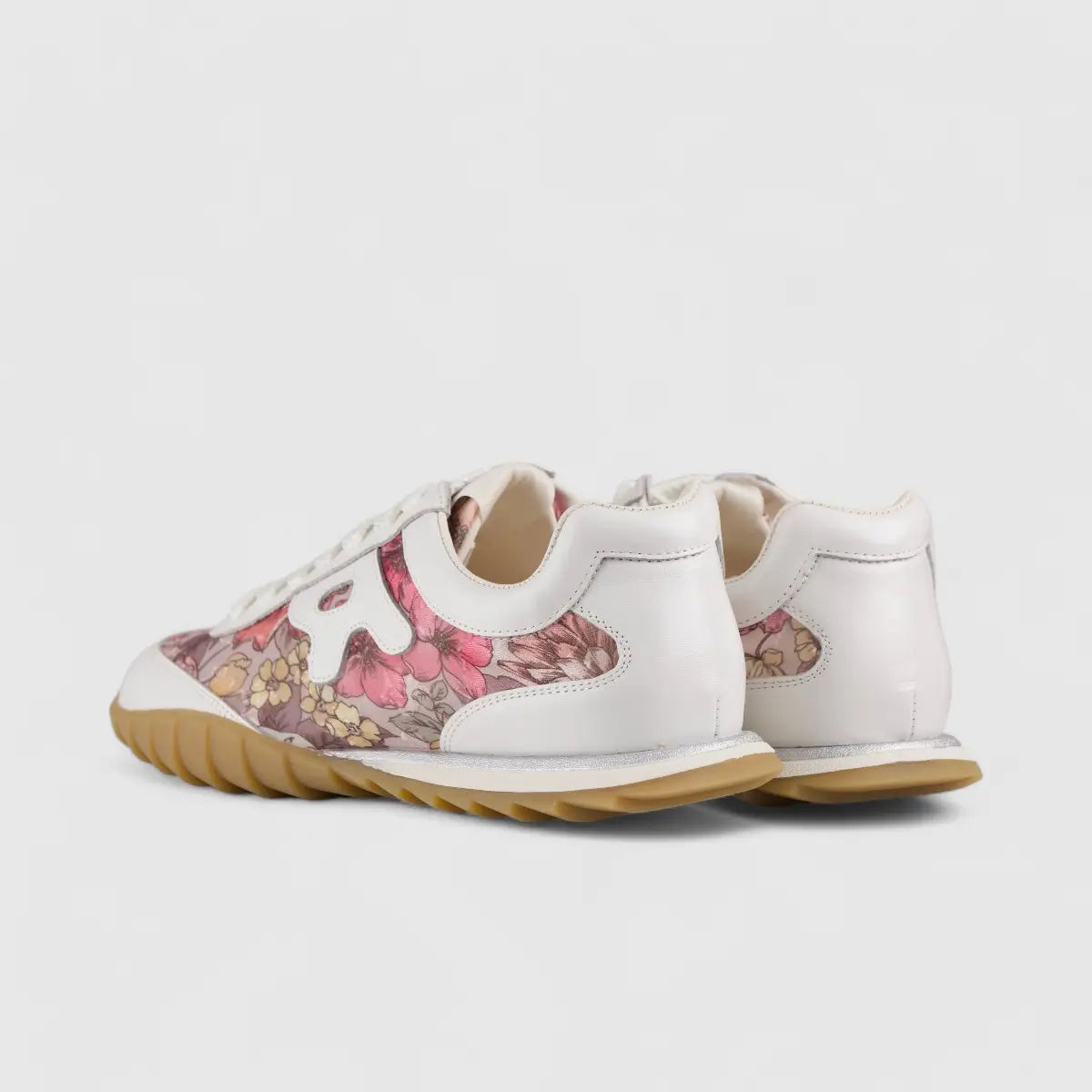 Morbido Ladies Leather Statement Sneakers White 1236-1