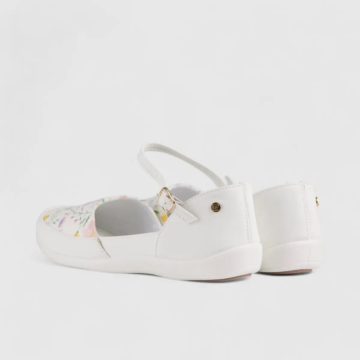 PC Casual Pumps White Floral 10550