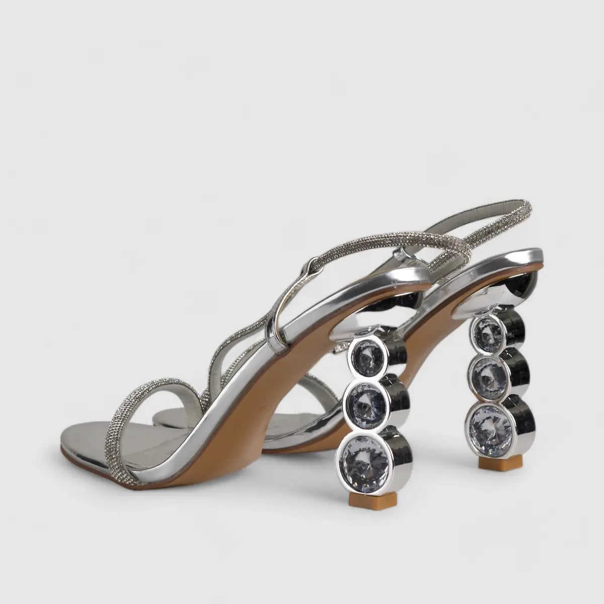 Bulbul Heel Sandal Silver LI005